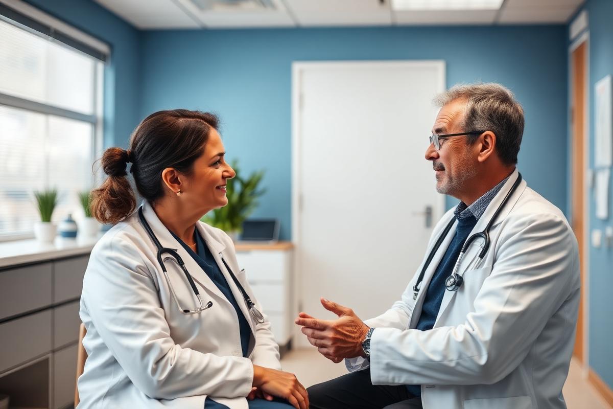 Doctor consulting with a patient